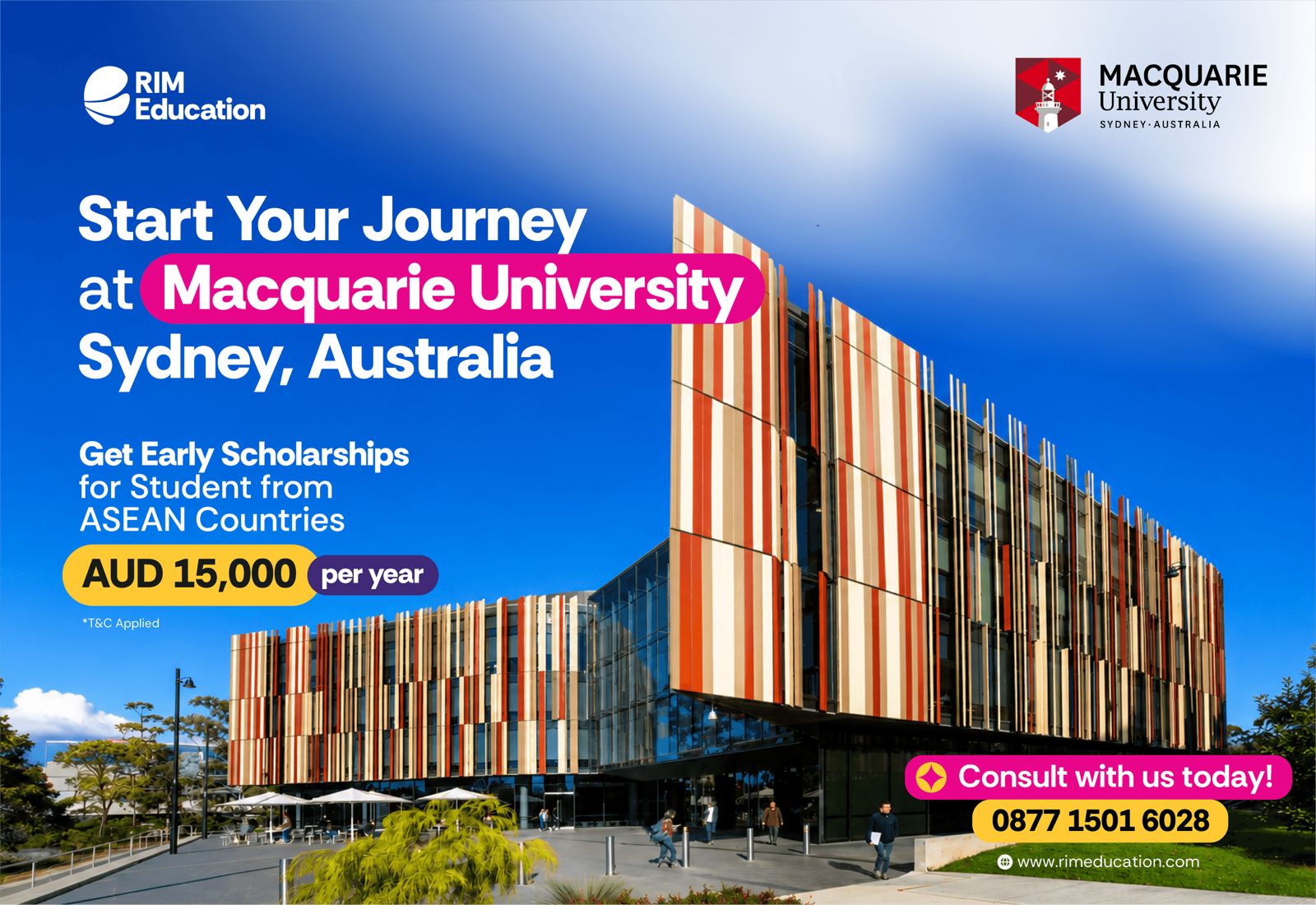 New scholarship 2027 to Australia! Get a AUD 15,000/year Scholarship from Macquarie University Sydney