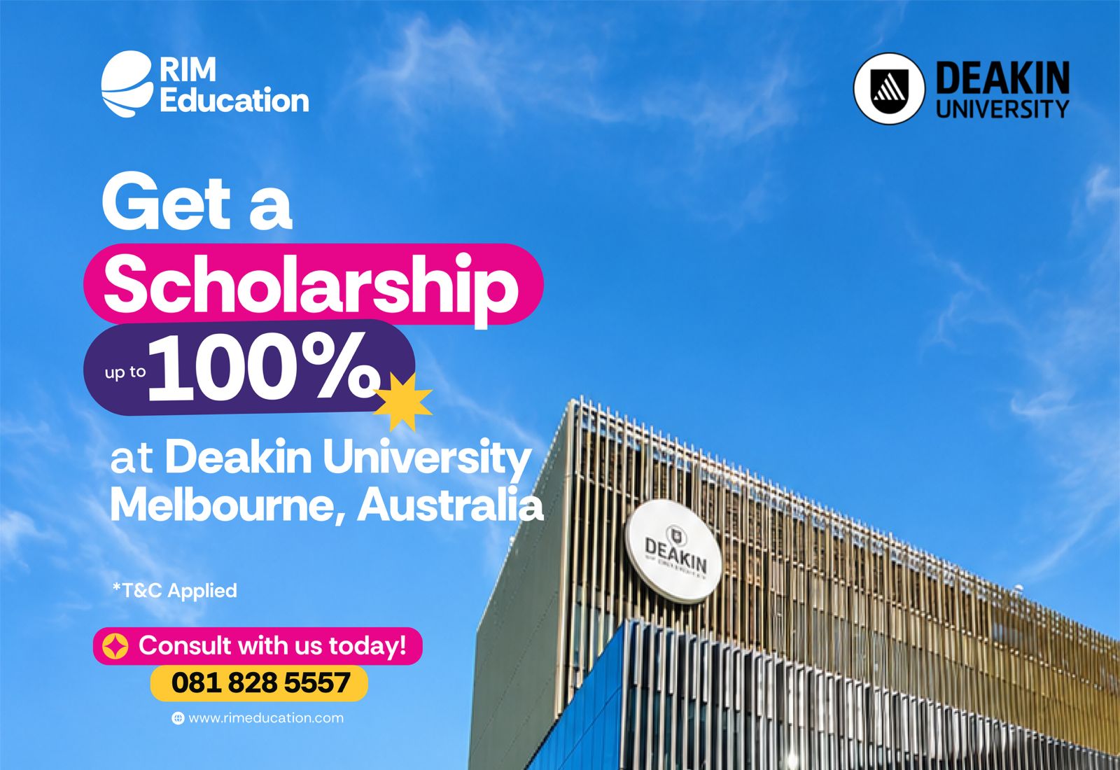 Dreaming of Studying in Melbourne Australia? Deakin University Offers Scholarships Up to 100%