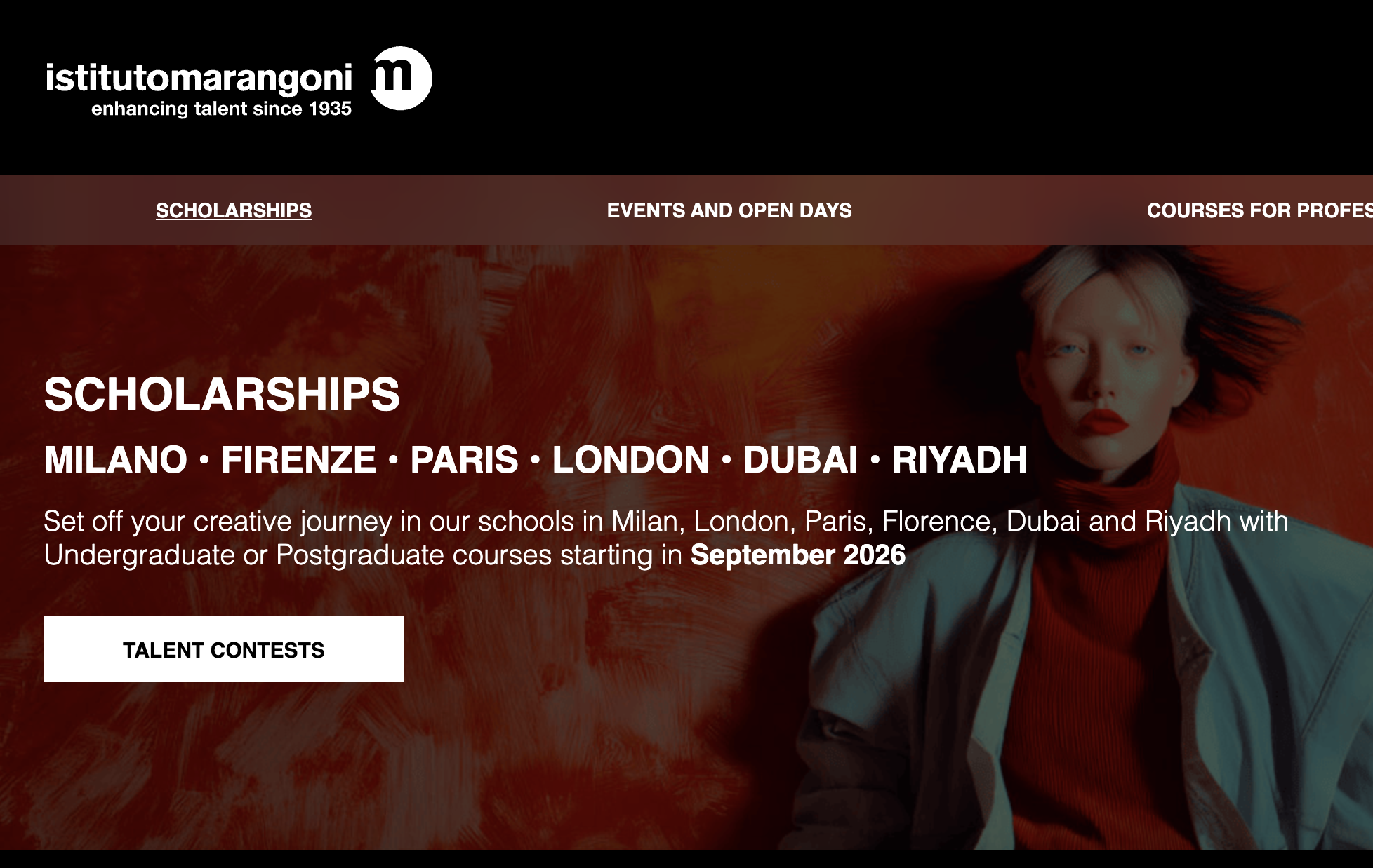 Istituto Marangoni Winter 2027 Scholarship: Up to €5,000, £5,000, or AED20,000 Tuition-Fee Support